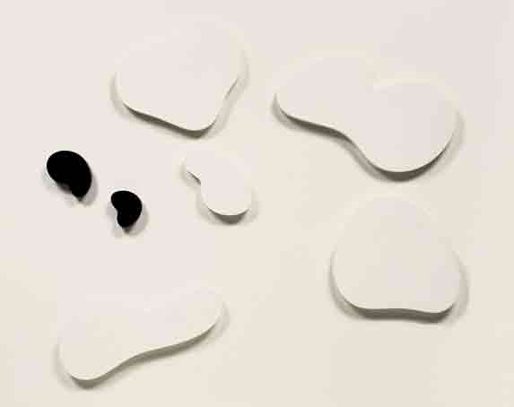 Constellation with five white forms and two black variation III 1932 by Jean Arp