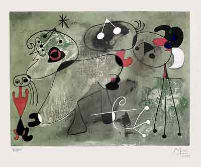 Composition sur fond vert 1950