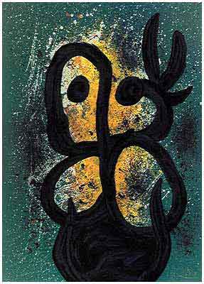 Femme a la Colombe 1969 by Jean Miro