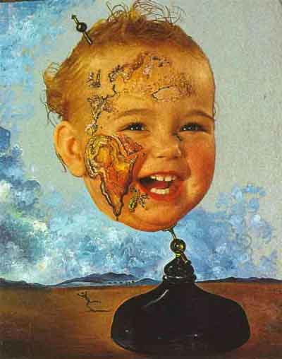 Baby map of the world by Salvador Dali