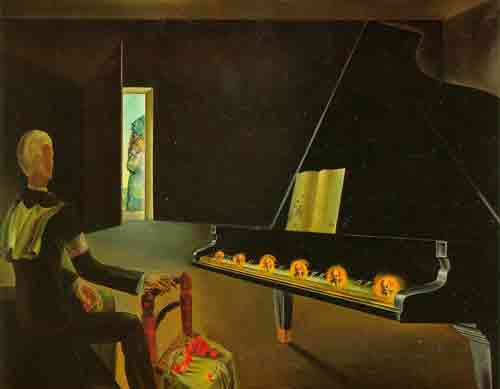 Six apparitions of Lenin on a piano 1931 by Salvador Dali