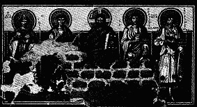 CHRIST AND SAINTS, FRESCO. S. GENEROSA, SEVENTH CENTURY