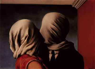 The lovers 2 by Rene Magritte